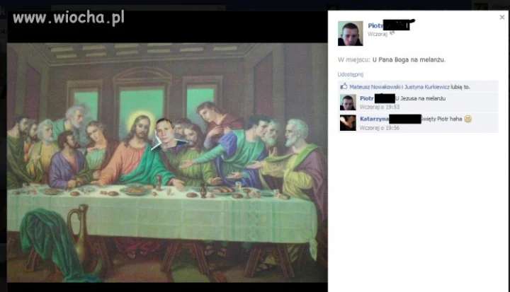 To było na melanżu.