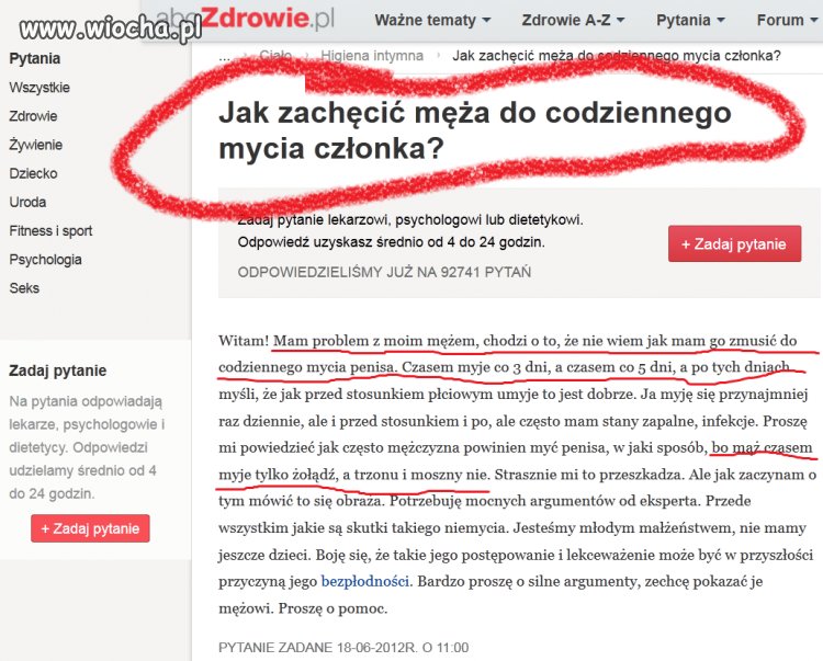 Mycie członka. 