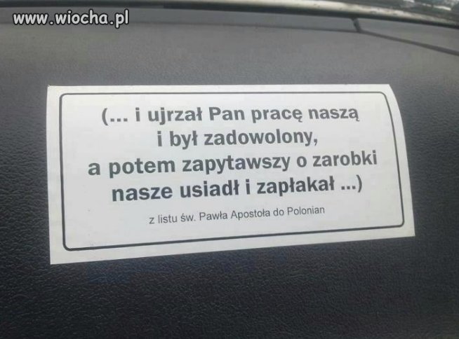 Nawet w biblii ubolewają