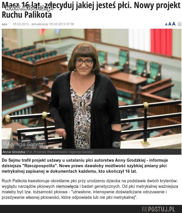 Tylko idiota głosuje na palikota 