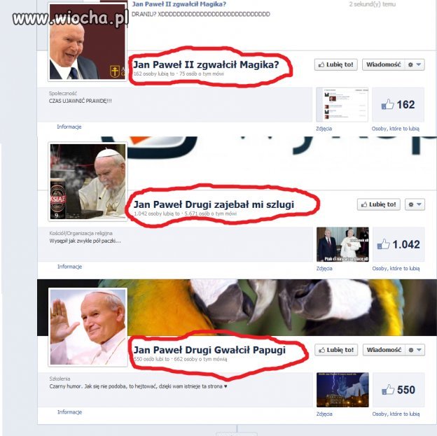 Takie rzeczy na facebooku.