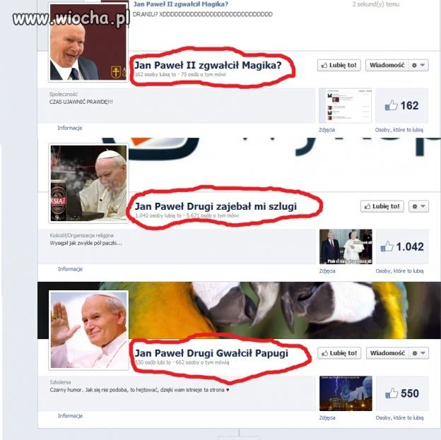 Takie rzeczy na facebooku.