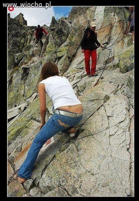 Japonki+jeansy+wspinaczka