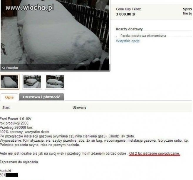 Sprzedam Auto...od 2 lat jeżdżone sporadycznie...