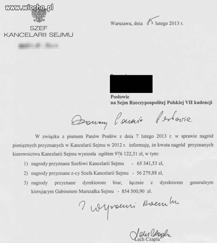 A ty ile dostałeś ostatnio nagrody 