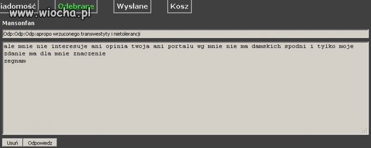 Życzę temu panu wyjścia w damskich spodniach...