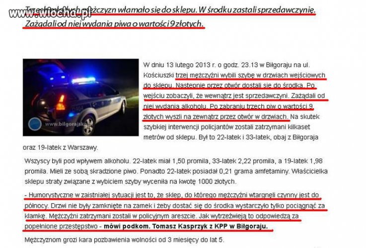 Włamali się do otwartego sklepu...