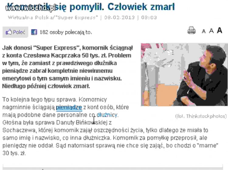 Kolejna pomyłka komornika