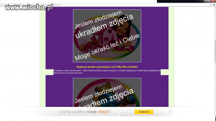 Wiochman ukradł cały szablon na Allegro