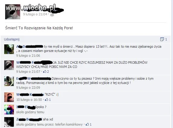 13-sto latki na facebooku