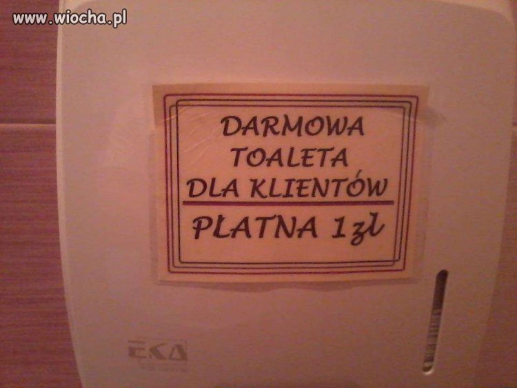 Haha darmowa toaleta 