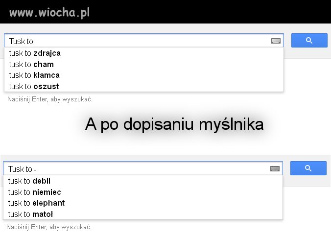  Nawet Google wie, że Tusk to...