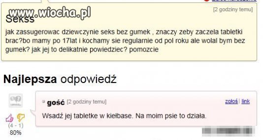 Ciekawa odpowiedź hahahahahaha