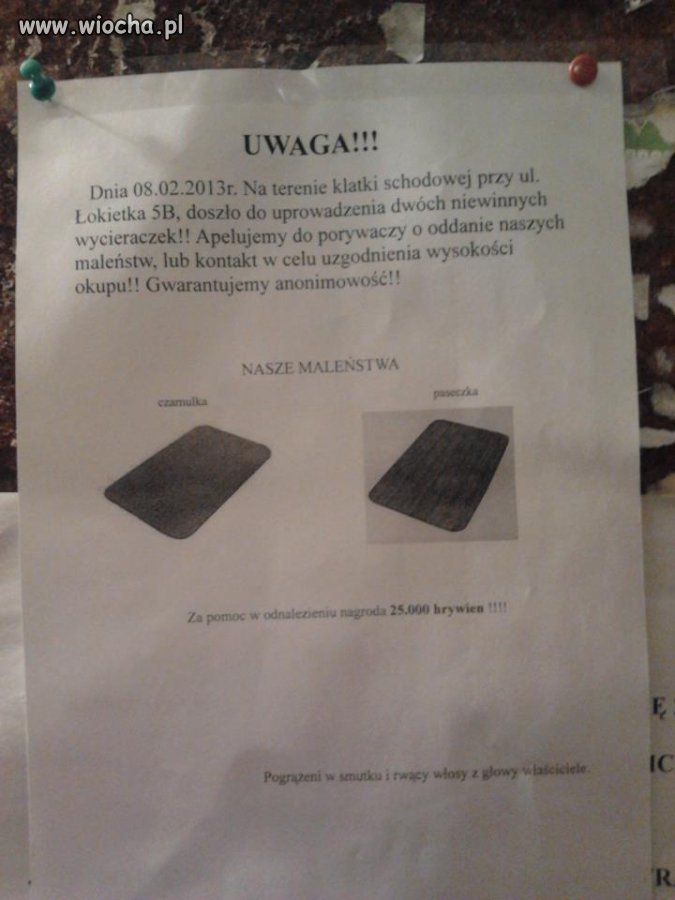 Kochani sąsiedzi troszczą się nawet o swoje wycieraczki 