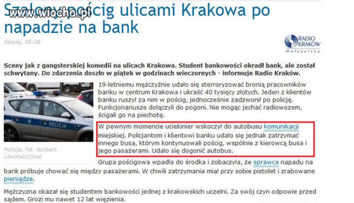 Jaki kraj taki pościg 