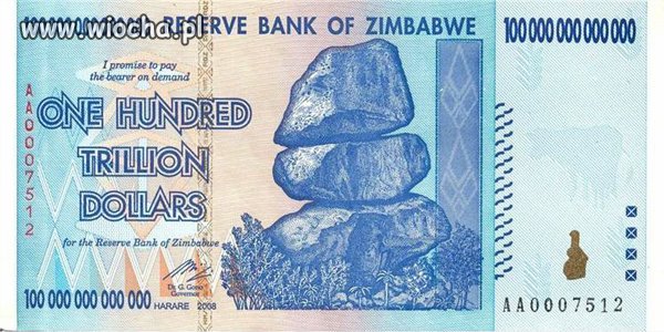 Trzymałam w dłoniach 100 trilionów dolarów...