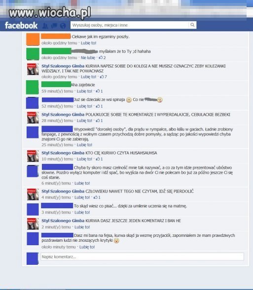 Styl Szalonego Gimba na FB prowadzi
