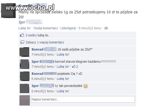 15 latek handlujący na fejsie.. 