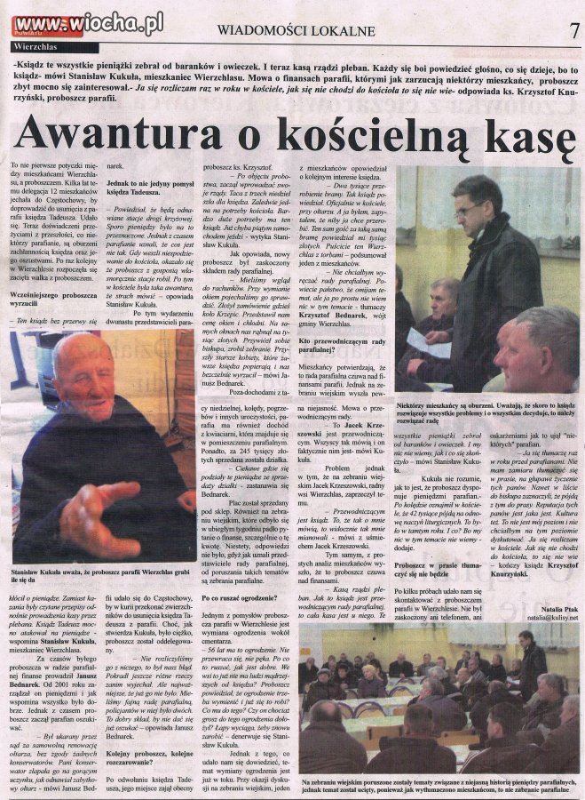Awantura o kościelna kasę...