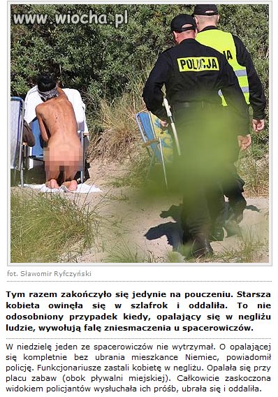 Opalała sie nago, ok
