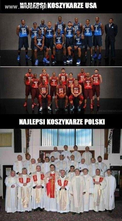 Różnica między koszykarzami USA 