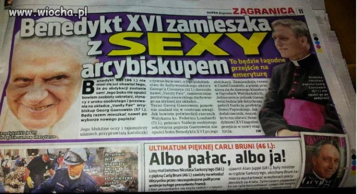 Benedykt XVI (86.) zamieszka z SEXY arcybiskupem!