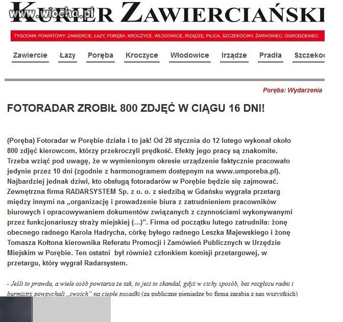 Pozdrowienia dla radnych z Poręby