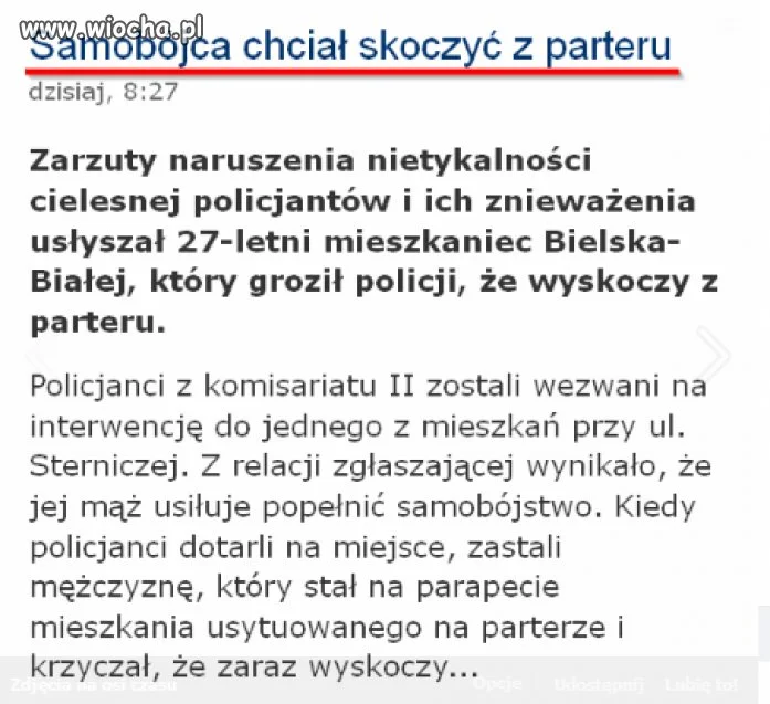 Samobójczy skok...