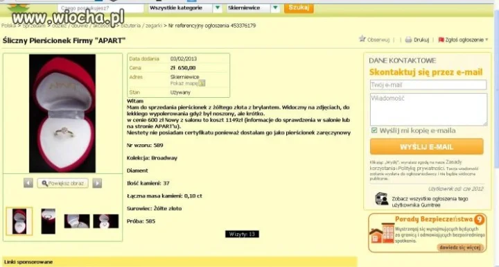 Takich rzeczy chyba się nie sprzedaje