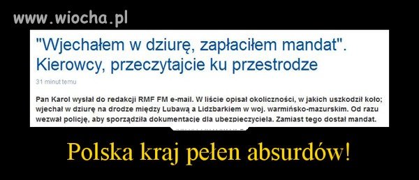 Wjedź w dziure
