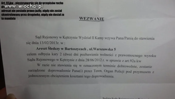 2 dni więzienia