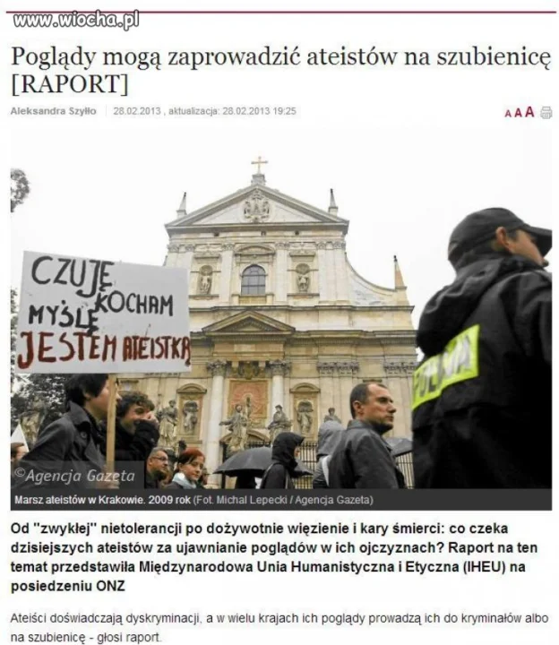 Ateiści na szubienice ...
