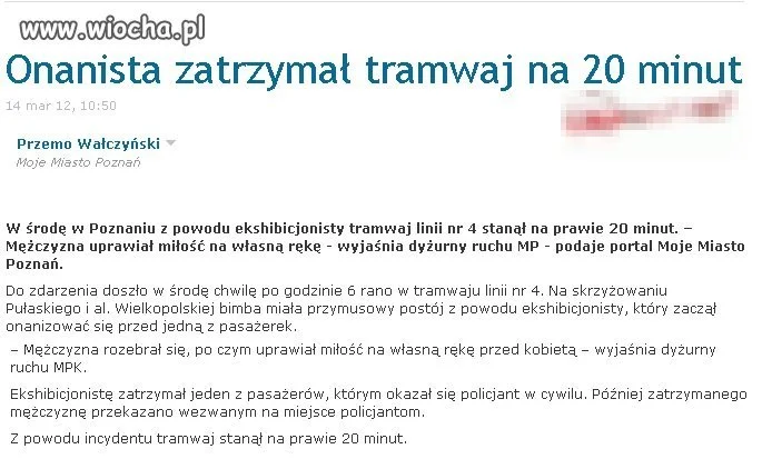 Romantyczna podróż tramwajem...