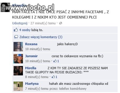 Czyżby zazdrosny chłopak?