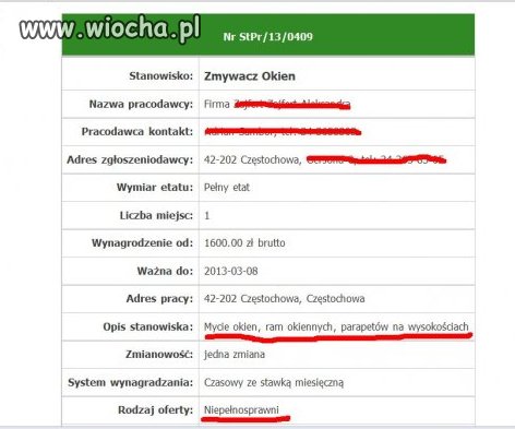 Mycie okien na wysokościach dla niepełnosprawnych