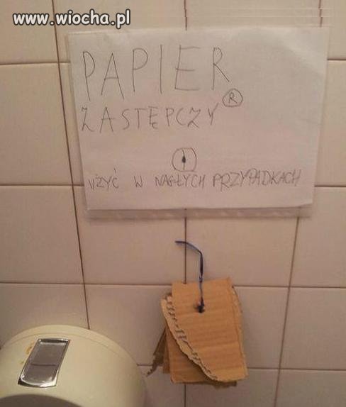Papier zastępczy!