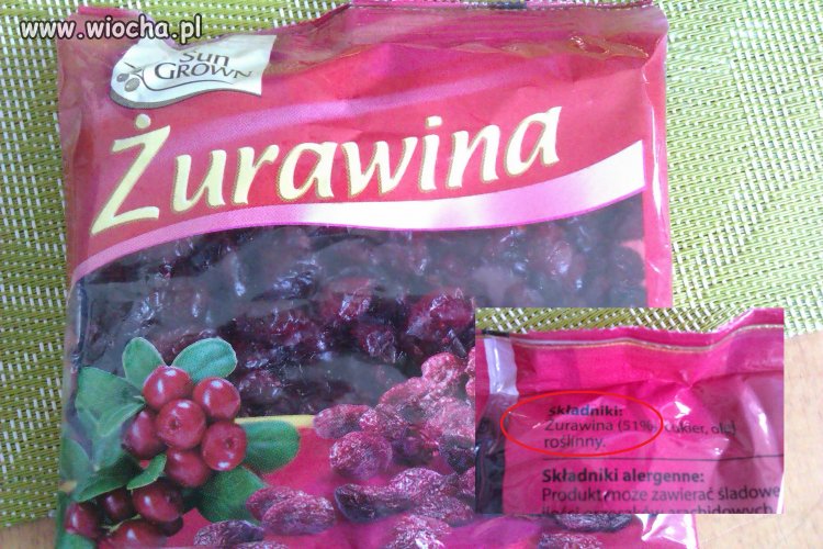 Zawartość żurawiny w żurawinie