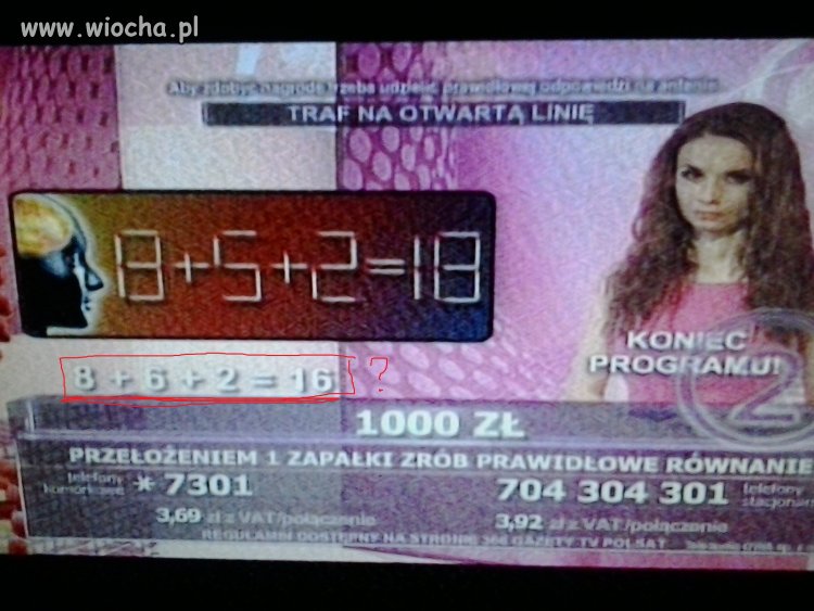 Końcówka programu i większe naciąganie.