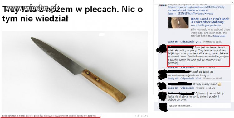 Trzy lata z ostrzem w plecach...