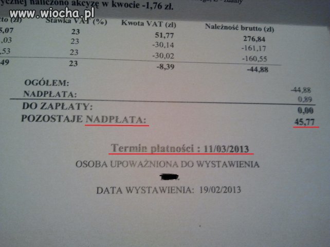 Rachunek za energię