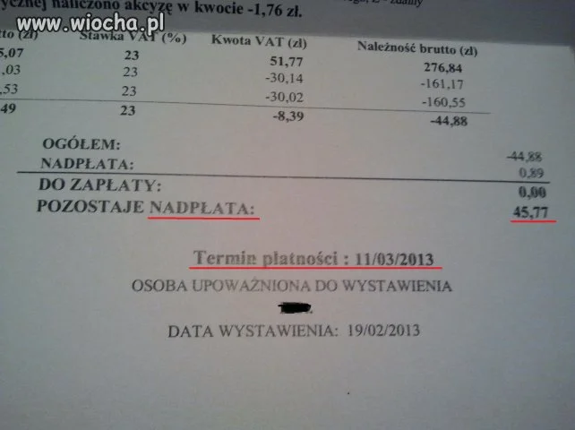 Rachunek za energię