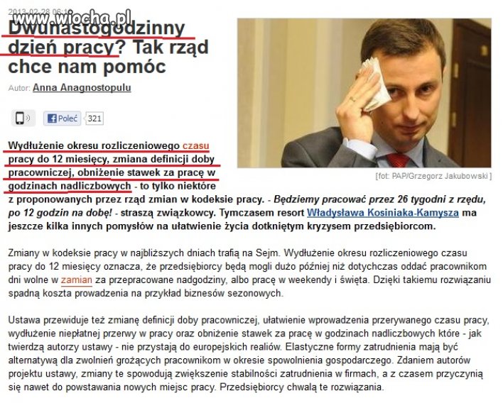 Dwunastogodzinny dzień pracy i inne pomysły rządu