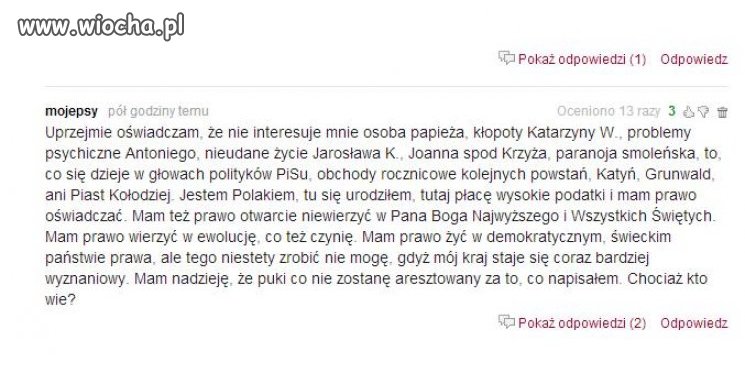 Trudno się z tym nie zgodzić 