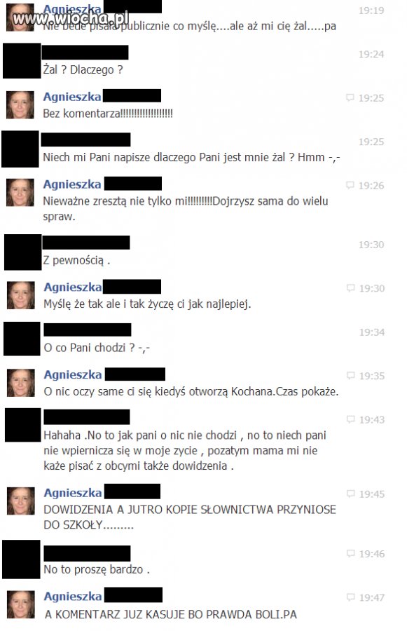 Rozmowa 45 latki z moją 13 letnią koleżanką