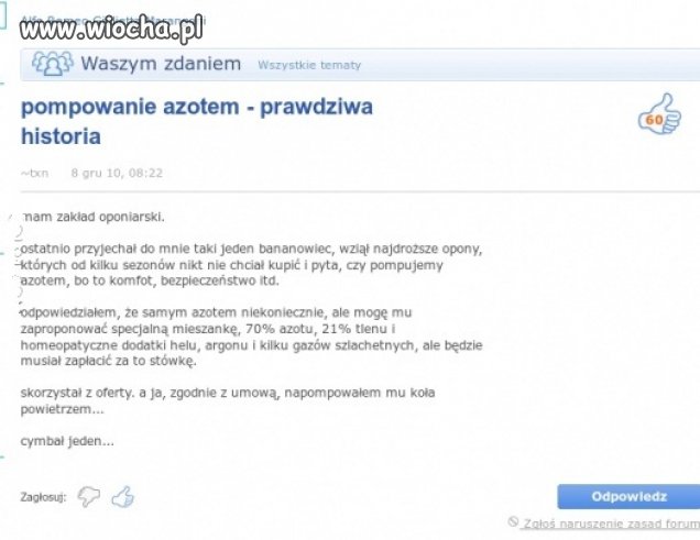 Pompowanie azotem