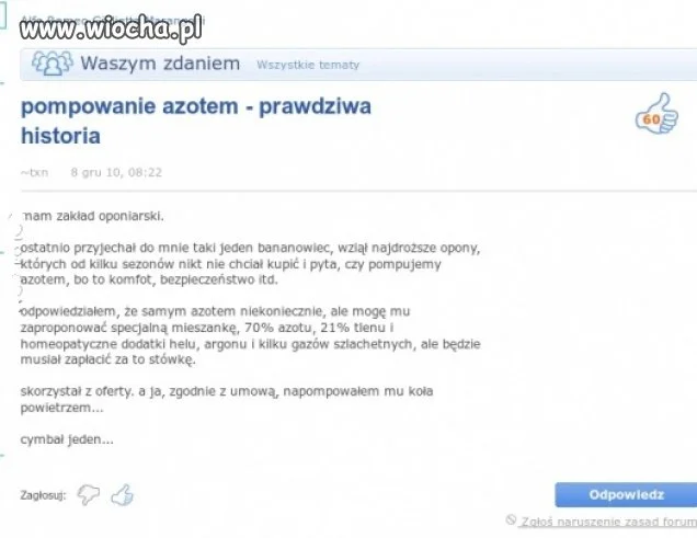 Pompowanie azotem