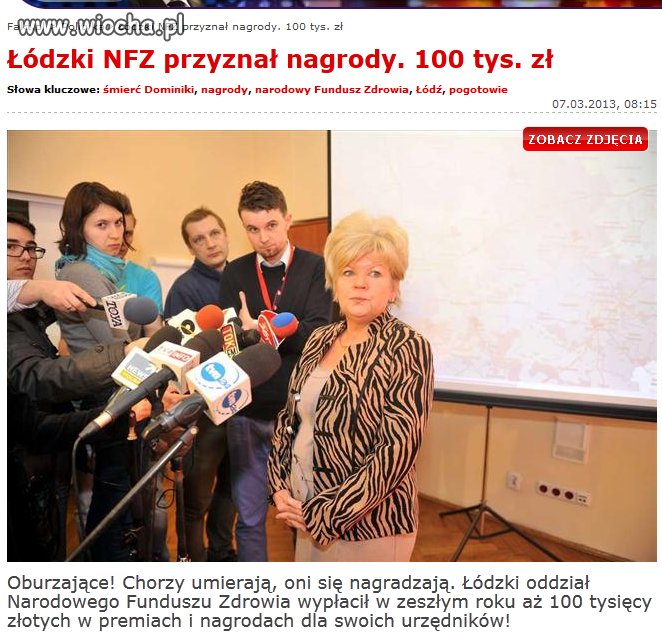 Łódzki NFZ przyznał sobie nagrody