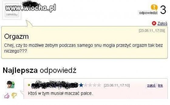 Podczas snu...