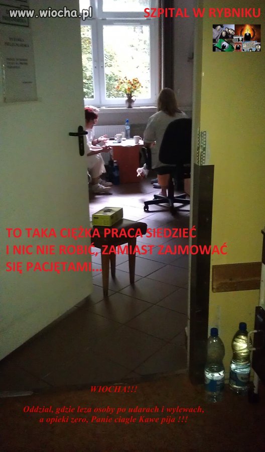 Taka ciężka praca picie kawy... a pacjenci cierpią