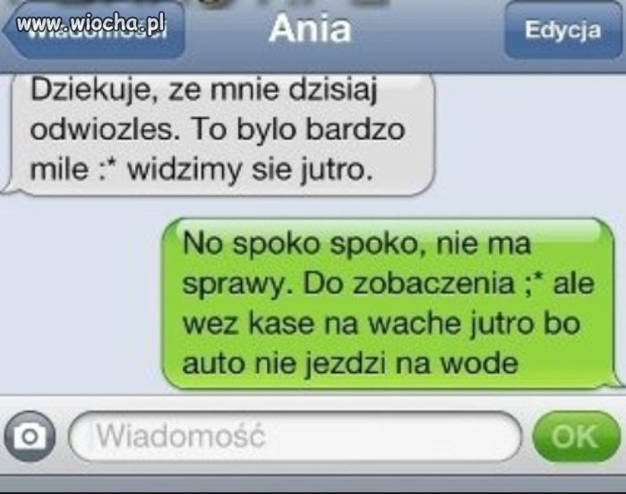 Wiejska odpowiedź chłopaka 